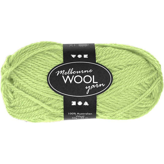 Melbourne Wolle, Neongrün, 50g