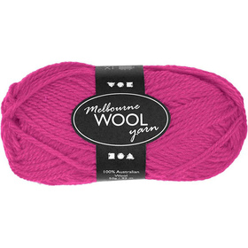 Melbourne Wolle, Neonpink, 50g