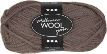 Melbourne Wolle, Grau braun, 50g