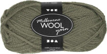 Melbourne Wolle, Dunkelgrün, 50g