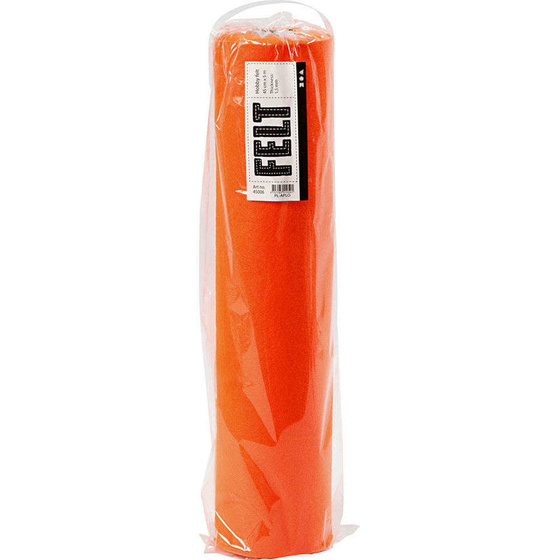 Bastelfilz, B 45 cm,  1,5 mm, Orange, 5m, 180-200 g/qm