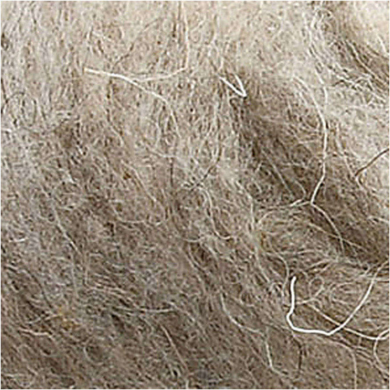 Kardierte Wolle, Natur, 100g