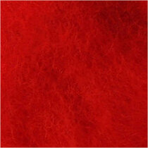 Kardierte Wolle, Rot, 2x100g