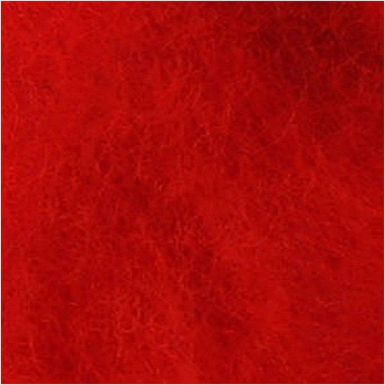 Kardierte Wolle, Rot, 100g