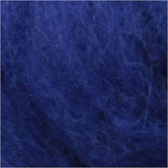 Wolle, kardiert, Knigsblau, 2x100g