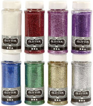 Glitter Set, sortierte Farben, 8x110g