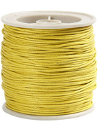 Baumwollband, 1 mm, Gelb, 40m