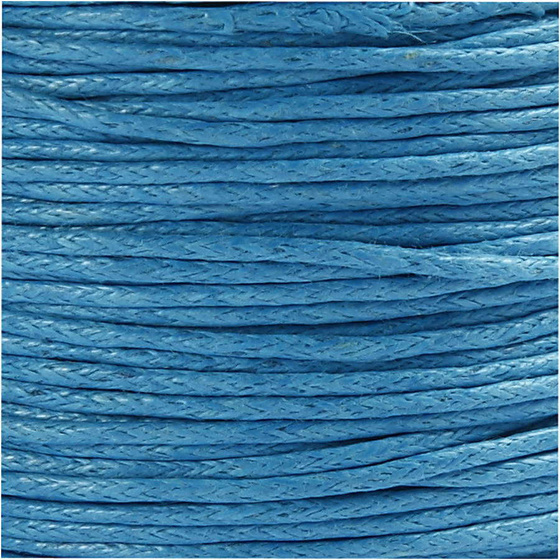 Baumwollband, 1 mm, Türkis, 40m