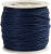 Baumwollband, 1 mm, Blau, 40m