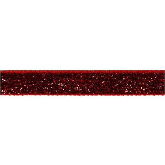 Zierband, 10 mm, Rot, 5m