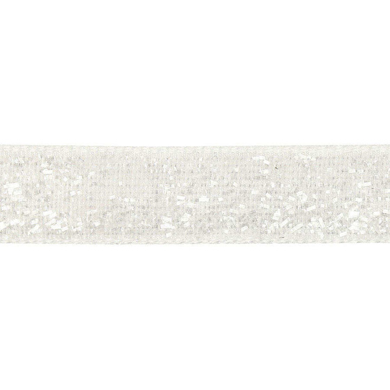 Zierband, 10 mm, Wei, 5m