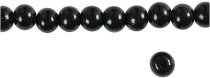 Holzperlen, D:10 mm, Lochgröße 3 mm, Schwarz, 20g (ca.70 Stück)