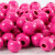 Holzperlen, D:10 mm, Lochgröße 3 mm, Pink, 20g (ca.70 Stück)