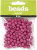 Holzperlen, D:10 mm, Lochgröße 3 mm, Pink, 20g (ca.70 Stück)