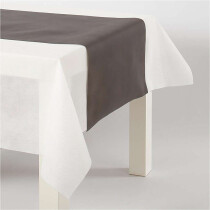 Tischläufer aus Stoff-Imitat, Braun, 35 cm, 10m