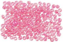 Rocailleperle, 3 mm, Kristall mit Rosa