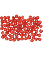 Rocailleperle, Gre 6; 4 mm, Rot transparent, 25g