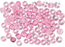 Rocailleperle, Größe 6; 4 mm, Pink, 25g