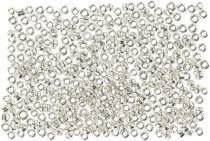 Rocailleperlen, Gre 15; 1,7 mm, Silver Metall, 25g