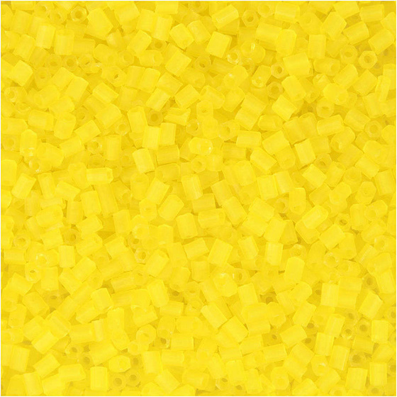 Rocailleperle, Gre 15; 1,7 mm, Transparent Gelb, 2-cut, 25g