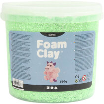 Foam Clay® , Grün, Glitter, 560g