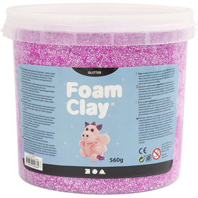Foam Clay , Lila, Glitter, 560g
