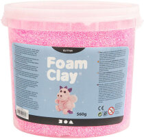Foam Clay®, Hellrot, Glitter, 560g