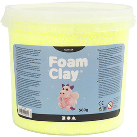 Foam Clay® , Gelb, Glitter, 560g
