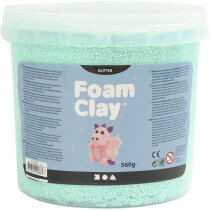 Foam Clay® , Hellgrün, Glitter, 560g