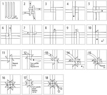 Papierstreifen für Fröbelsterne, B: 15+25 mm, D: 6,5+11,5 cm, 60Streifen, L: 44+86 cm