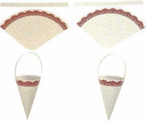 spitze Tten zum Aufhngenl, 13 cm, 2 Designs je 5 Stck.