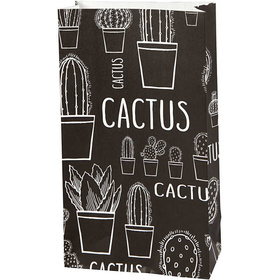 Papiertten, 21 x 6 x 12 cm, Kaktus, 8 Stck