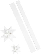 Folienstreifen für Fröbelsterne, Weiß, Outdoor geeignet, L: 86+100 cm, 16 Streifen