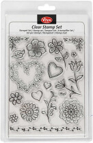 Silikon-Sticker / Stempel, 14x18 cm, Blumen