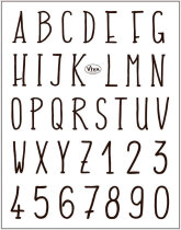 Silikon-Motive, 14x18 cm, Alphabet in modernem Stil