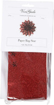 Sterne aus Papiertüten,  200 g, Rot, 1Set