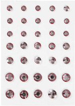 Strasssteine, Rosa, konisch rund, 35 Stück, 1 Blatt