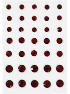 Strasssteine, Rot, konisch rund, 35 Stück, 1 Blatt