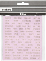 Sticker, Blatt 10x11,5 cm, Pink, 4 Stück
