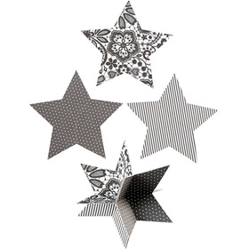 3D-Sterne, D: 15 cm, 300 g, 3 Stück