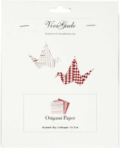 Origami-Papier, Rot, 4 versch. Designs, 15x15cm, 40 Blatt