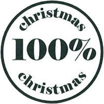 Holzstempel,  30 x 70 mm, 100% Christmas