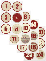 Sticker "Kalenderzahlen", 4 Blatt