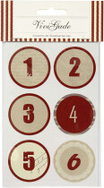 Sticker "Kalenderzahlen", 4 Blatt