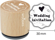 Holzstempel, 30 x 35 mm, Wedding invitation