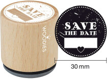 Holzstempel, 30 x 35 mm, SAVE THE DATE