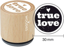 Holzstempel, 30 x 35 mm, true love