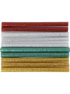 Heißkleber-Sticks - Sortiment, D: 7 mm, L 10 cm, Grün, Gold, Silber, Rot, 10 Stück