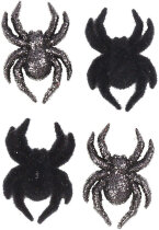 Motivknöpfe, 20-25 mm, Spiders, 6 Stück