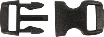 Klick-Verschluss, B 15 mm, 29 mm, Schwarz, 4 Stück, Lochgröße 3x11 mm